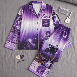 Charming In Purple Prince The Musician Pajama Set, Personalized Gifts For Music Lovers 01QHTN270826