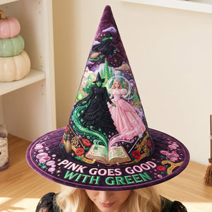 Enchanted Pink And Green Quilted Witch Hat - Personalized Gifts For Halloween 04tytn120826