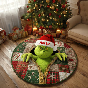 Christmas Fun Quilted Round Mat Personalized Gifts 05NAMG231025