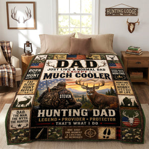 Born To Hunt Blanket - Personalized Gifts For Dad 03TYDH290426
