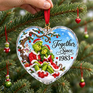 Romantic Couple Together Christmas Ornament - Personalized Gifts For Couple 06tylu081026