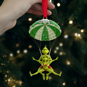 Naughty Green Parachute Couple Ornament - Personalized Gift For Couples 05OHLU031125