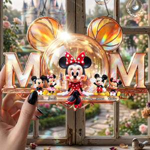 Cute Mom and Kids Suncatcher Ornament - Personalized Gifts For Mother 01tota170426