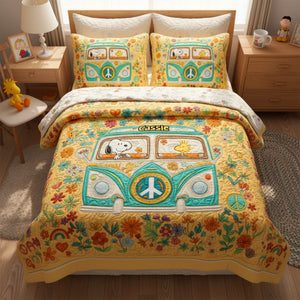 Personalized Hippie Style Gifts For Camping Lovers Quilt Bed Set 04namg081025