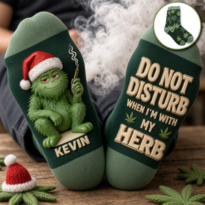 I'm With My Herbs Middle Tube Socks - Personalized Gifts For Stoner Socks 04TOTA190926