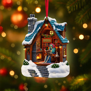 Book Lover Skull Ornament - Personalized Gifts For Book Lovers 03tota110825 - Ornament - GoDuckee