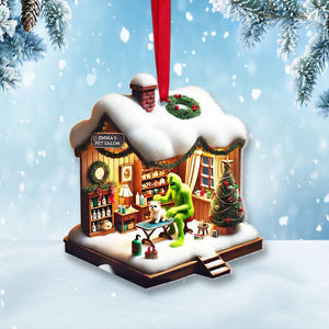 Personalized Gifts Flat Pet Grooming Green Monster Acrylic Ornament 045TGMH141124 - Ornament - GoDuckee