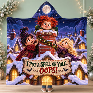 Macabre Spell Sisters Whimsical Christmas Night Hood Blanket - Personalized Christmas Gifts 05hadt241026