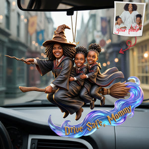 Custom Photo Fantasy Ride With Mom Car Hanging Ornament - Personalized Gifts For Mom 01qhta080426