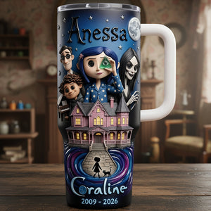 Spooky Door Tumbler - Personalized Gifts For Horror Lovers 02PATA160326