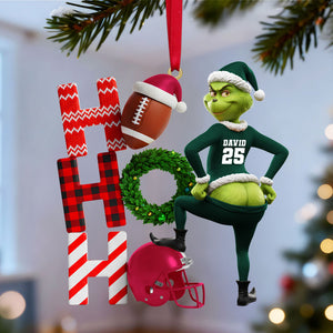 Funny Green Monster Santa Sport Lover Ornament - Personalized Gift For Sport Lover Ornament 05OHTN211025