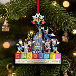 Christmas Graduate Castle Ornament - Personalized Gifts For Graduates 03NALU280825