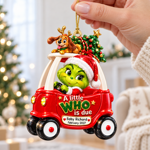 Baby On Car Ornament - Personalized Gifts For Pregnancy Christmas Ornament 05HUQN161026