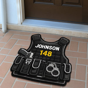 Personalized Gifts For Police Custom Shape Doormat 02hymg221025