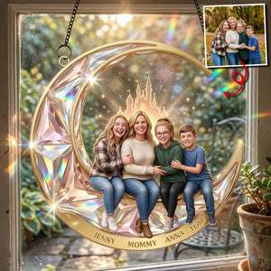 Custom Photo Family suncatcher - Personalized Gifts For Family Suncatcher Ornament 03NATN200326