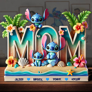 Personalized Gift For Mom Acrylic Plaque- Mama & Her Little Aliens 01TGLU040425-Homacus