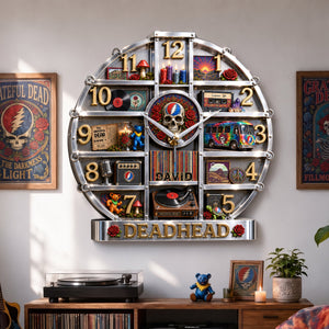 Grateful Dead Collection Hanging Wall Clock, Personalized Gifts For Music Lover 06qhlu150726