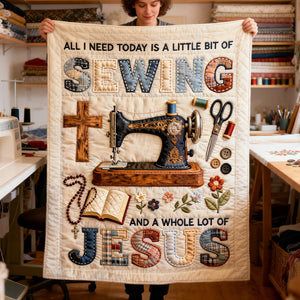 Jesus And Sewing Blanket - Gifts For Christians 01patn251225