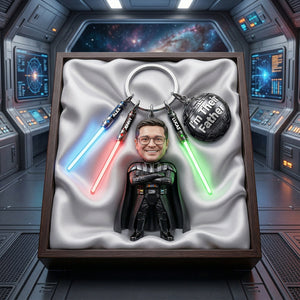 Custom Photo Acrylic Tag Keychain - Personalized Gifts For Cosmic Father's Day 01natn300326