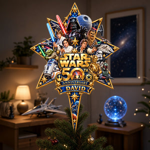 50th Anniversary Acrylic Christmas Tree Topper - Personalized Gifts For Cosmic Lovers 11ohlu081026