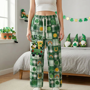 St. Patrick’s Lucky Clover Button Up Pajamas - Personalized Gift For St. Patrick’s Day 01PALU210126