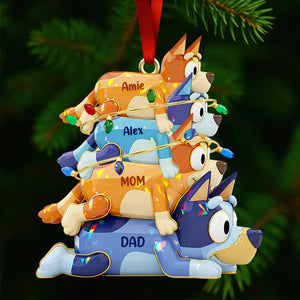 Stacked Family Fun Christmas Ornament Fun Personalized Gifts For Family 02OHDT011025