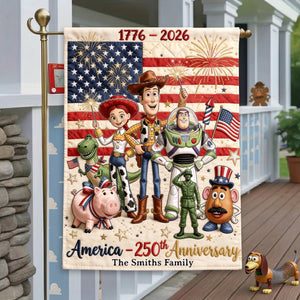 Lovely Characters Celebrated America 250th Anniversary Garden Flag - Gifts For Patriots 04nalu020626