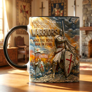 Triumphant Templar Knight In Battle Accent Mug - Personalized Gifts For Christians 01qhmg210126