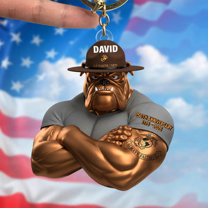 Anniversary Keychain - Personalized Gifts For Veteran 022natn040725 AM