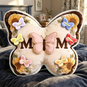 Butterfly Mom Custom Pillow - Personalized Gifts For Mother 02nadh060426