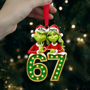 Trendy Green Couples Ornament - Personalized Gift For Couples 05OHLU181125