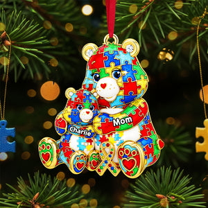 Autism Mom And Kids Ornament - Personalized Gifts For Mom 01nata100925