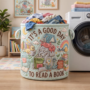 Cozy Reader Laundry Basket - Personalized Gifts 02nadh170726