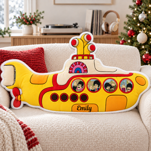 The Beatles Yellow Submarine Pillow - Personalized Gifts For Music Lovers 05NAQN221026