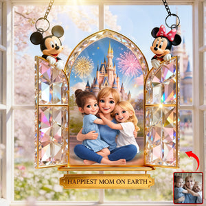 Happiest Mom On Earth Suncatcher - Custom Photo Gifts For Moms 05naqn060426