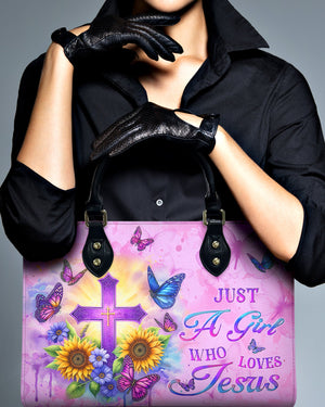 Just A Girl Who Loves Jesus Leather Bag - Gifts For Jesus Lovers 04acxn220425