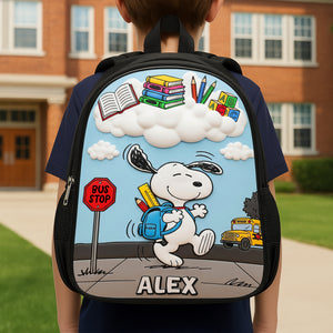 Happy Cartoon Kid School Bag, Personalized Gifts For Kids 03qhtn020825