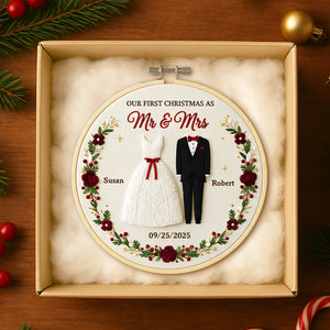 Couple Wedding Christmas Ornament Personalized Gifts For Couple 10PGDT041125