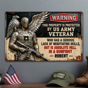 This Property Is Protected Print Metal Sign - Personalized Gifts For Veteran 02tgqn171225