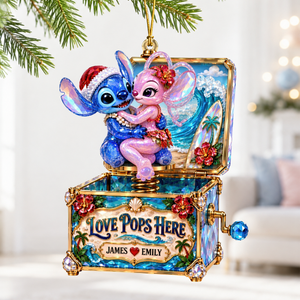 Love Pops Here Christmas Couple Ornament - Personalized Gifts For Couple 08haqn191026