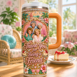 Cheers to Friendship 40oz Tumbler With Handle - Gifts For Friends 04NALU120626