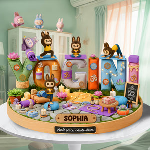 Cute Monster Yogini Acrylic Plaque - Personalized Gifts For Yoga Practitioner 03OHLU200625