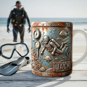 Ocean Adventure Coffee Mug – Personalized Gifts For Scuba Diving Lovers 04tglu151225
