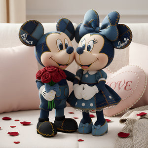 Matching Denim Outfit Couple Pillow - Personalized Gift For Couples 03PGDT031225
