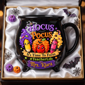 Teacher Life Halloween Cauldron Mug - Personalized Gifts For Teacher 03HUDH290826