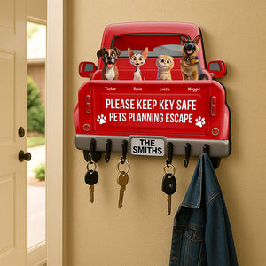 Pets Planning Escape Truck Key Hanger - Personalized Gifts For Pet Lovers 01tgqn270625