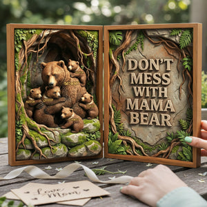 Mama Bear Acrylic Plaque - Personalized Gifts For Mom 02hyta100226