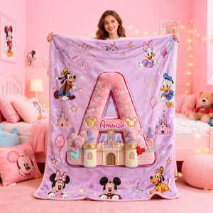 Lovely Alphabet Initial Letters Blanket - Personalized Gifts 04namg300126