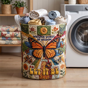 The Beatle Good Groove Butterfly Quilted Laundry Basket - Personalized Gift 04qhdh210726