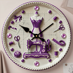 Sewing Room Hanging Wall Clock Personalized Gifts For Sewers 05PADT231225
